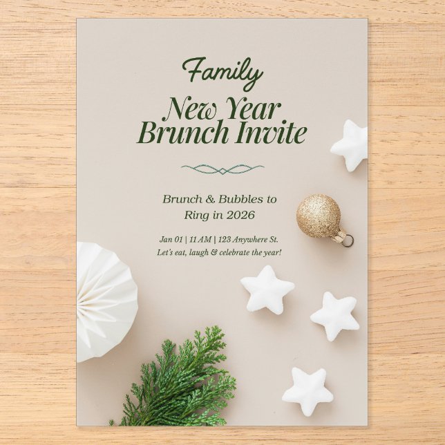 Family New Year Brunch Invitation 2026  (Recto)