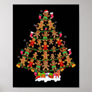 Family Pajama Set Weihnachten Jolly Gingerbread Xm Poster