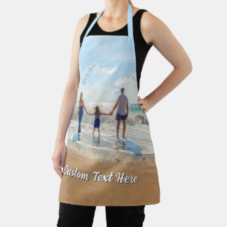 Family Photo Apron Personalized Text Schürze