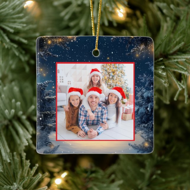 Family Photo Christmas Ornament (Baum)