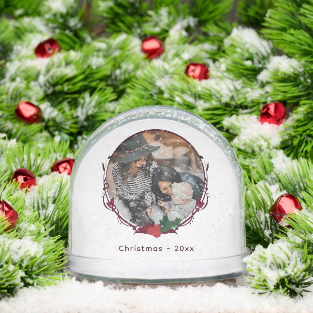Family Photo Christmas Snow Globe (Noël)