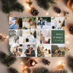 Family Photo Collage Merry And Bright Christmas Feiertagskarte<br><div class="desc">**Introducing Our Merry & Bright Family Christmas Card: A Celebration of Love and Joy** This holiday season, share the warmth of your family's love and the joy of your most cherished moments with our Merry & Bright Family Christmas Card. This beautifully designed card features a heartwarming 11-square photo collage layout,...</div>