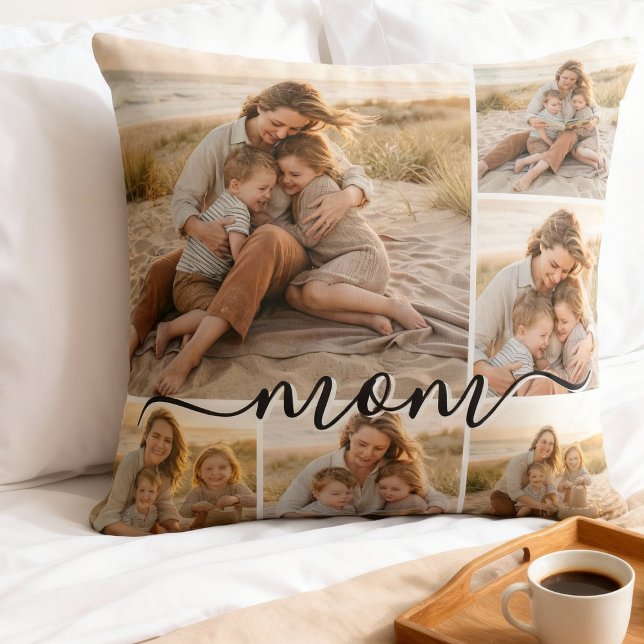 Family Photo Collage Mother Keepsake Kissen (Von Creator hochgeladen)