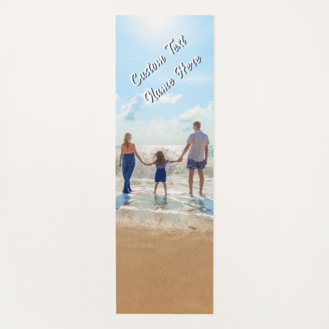 Family Photo Yoga Mat Personalized Text Yogamatte (Vorderseite)