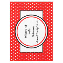 Family Picnic Red White Polka Dots
