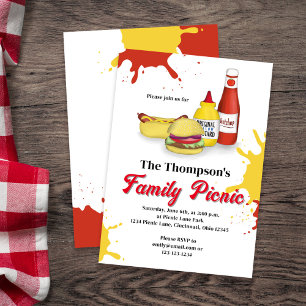 Family Picnic Summer GRILLEN Custom Einladung