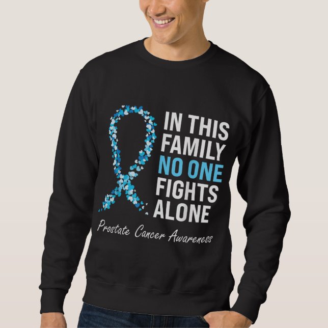 "Family Prostate Cancer Awareness Light Blue Ribbo Sweatshirt (Vorderseite)