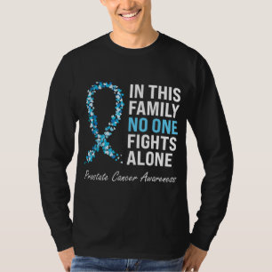 "Family Prostate Cancer Awareness Light Blue Ribbo T-Shirt