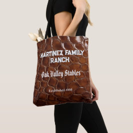 Family Ranch Faux Crocodile Leather Tasche