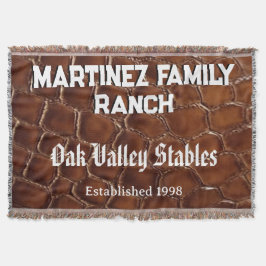 Family Ranch Faux Crocodile Leather Western Decke
