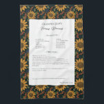 Family Recipe Heirloom Sunflower Rustic  Geschirrtuch<br><div class="desc">Keepsake family recipe tea towel. Share uncle Jim's chili recipe or great aunt Aggie's all time favorite thanksgiving casserole dish. Elegant and simple template design can easily be adjusted to share your family recipes as mother's day, birthday, or Christmas gifts. Custom family name with initials. Colors can be changed. Great...</div>