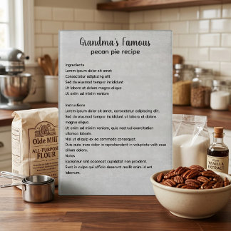 Family Recipe Personalized Add Your Own Text Schneidebrett