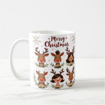 Family Reindeer Matching Mugs