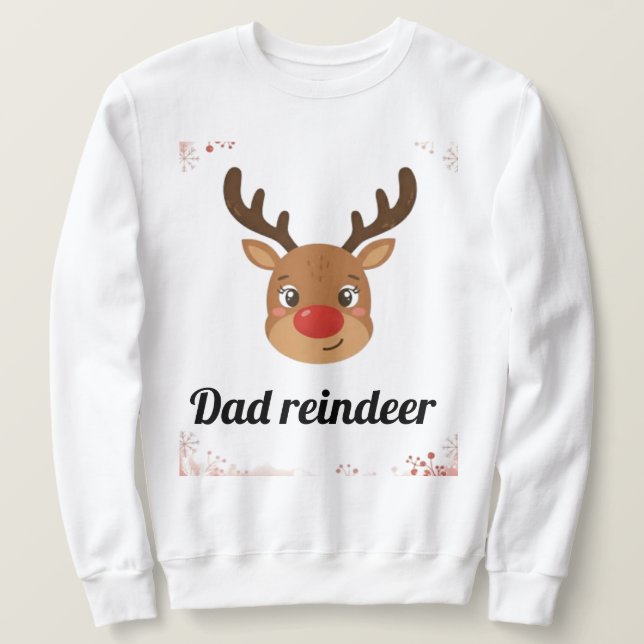 Family Reindeer Matching Mugs Sweatshirt (Design vorne)