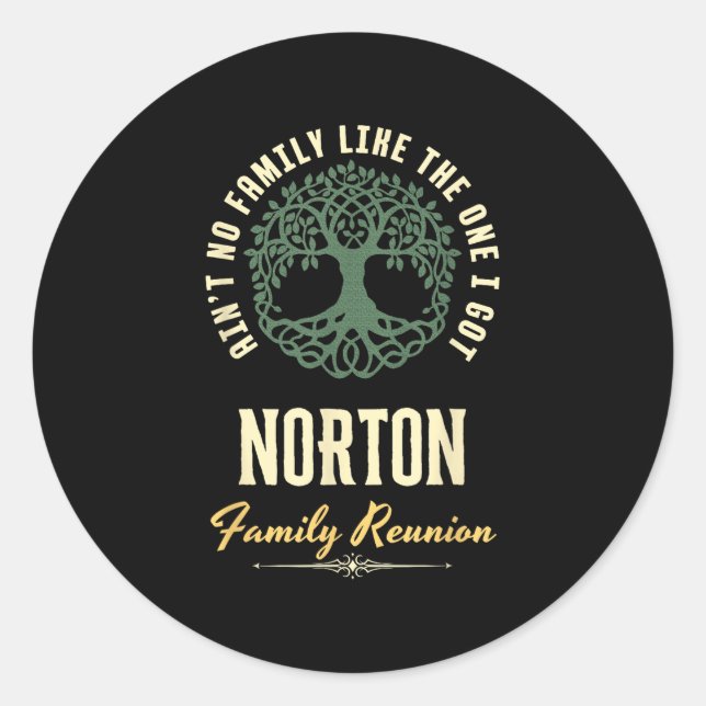 Family Reunion 2025 Matching Design - Norton  Runder Aufkleber (Vorderseite)