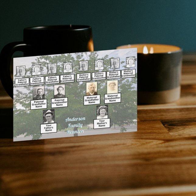 Family Reunion 3 Generation Summertime Tree Einladung (Von Creator hochgeladen)