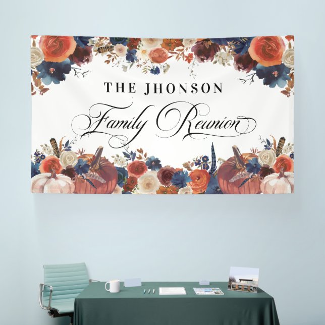 Family Reunion autumn fall pumpkins backdrop Banner (Messe)
