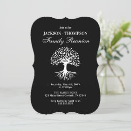 Family Reunion black and white Invitation Einladung
