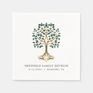 Family Reunion Emerald Tree of Life Serviette