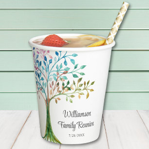 Family Reunion Family Tree Personalized Pappbecher