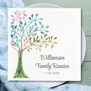 Family Reunion Family Tree Personalized Serviette