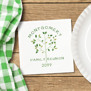 Family Reunion Family Tree Personalized Serviette