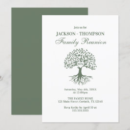 Family Reunion Green and white Invitation Einladung
