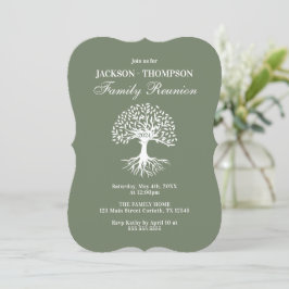 Family Reunion green Invitation