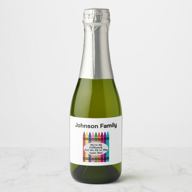 Family Reunion Mini Sparkling Wine Bottle Labels  (Vorderseite)