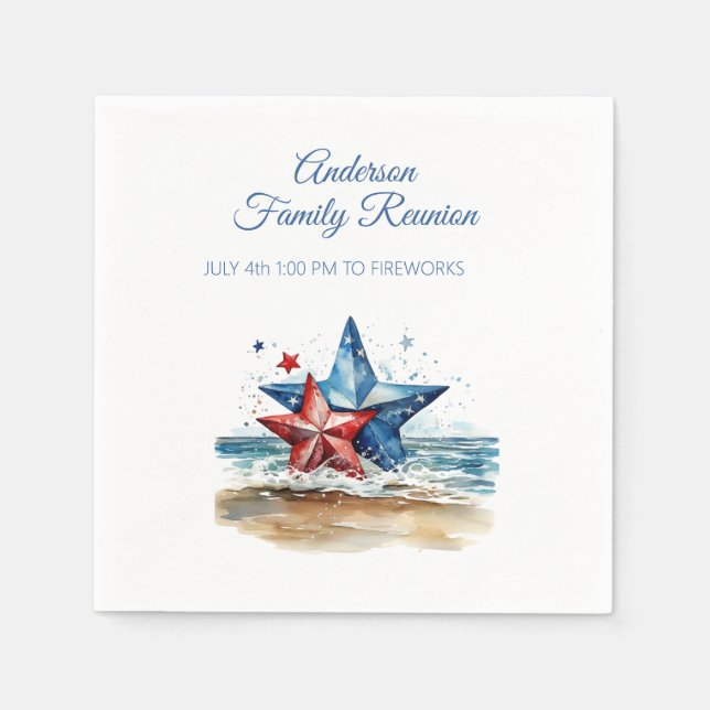 Family Reunion Party Invitation Serviette (Vorderseite)
