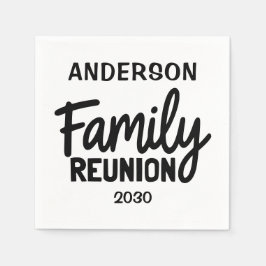 Family Reunion Playful Script Custom Date Name Serviette
