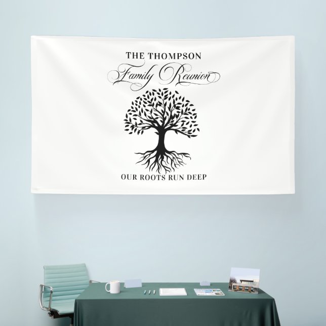 Family reunion tree backdrop banner (Messe)