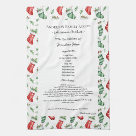 Family Rezept Heirloom Text Weihnachten Strumpf Geschirrtuch