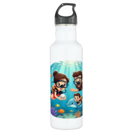Family Scuba Diving Adventure Edelstahlflasche