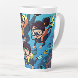 Family Scuba Diving Fun Milchtasse
