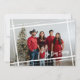 Family Signature Gift Wrapped Borders Photo Frame Feiertagskarte (Vorderseite)