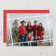 Family Signature Gift Wrapped Borders Photo Frame Feiertagskarte (Vorne/Hinten)