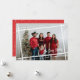 Family Signature Gift Wrapped Borders Photo Frame Feiertagskarte (Vorderseite/Rückseite Beispiel)