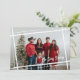 Family Signature Gift Wrapped Borders Photo Frame Feiertagskarte (Stehend Vorderseite)