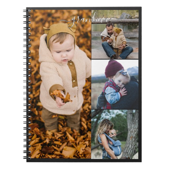 Family Simple Collage Moderne Liebe Oma Mama Notizblock (Vorderseite)