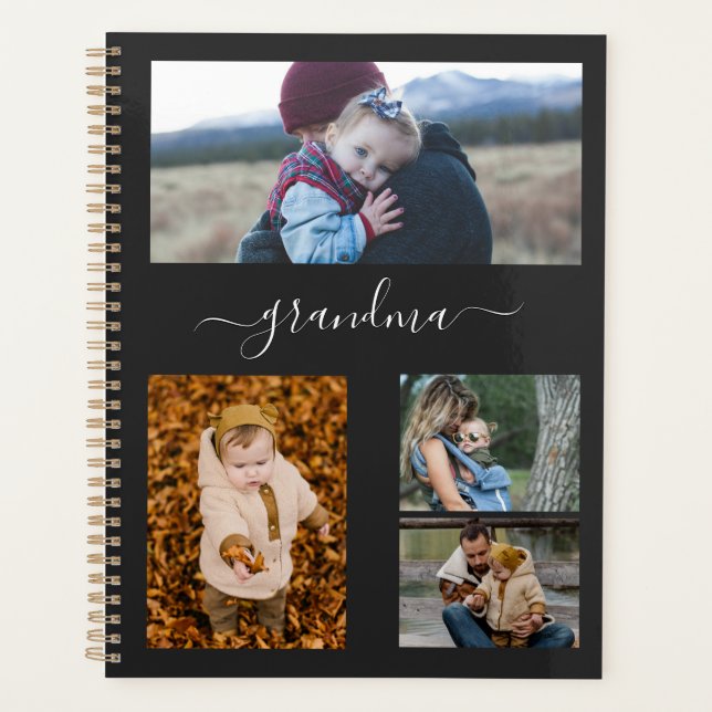 Family Simple Collage Moderne Liebe Oma Mama Planer (Vorderseite)