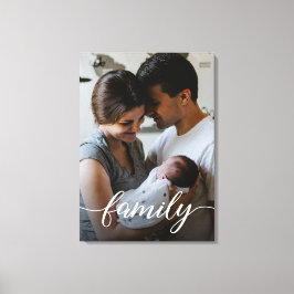 "Family"-Skript Personalisierte Foto-Leinwand Leinwanddruck