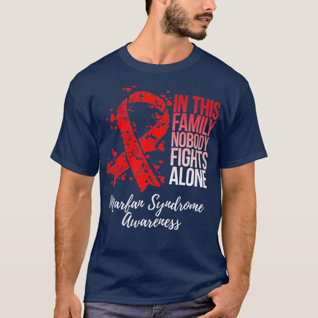 Family Support Marfan Syndrome Awareness T-Shirt (Vorderseite)