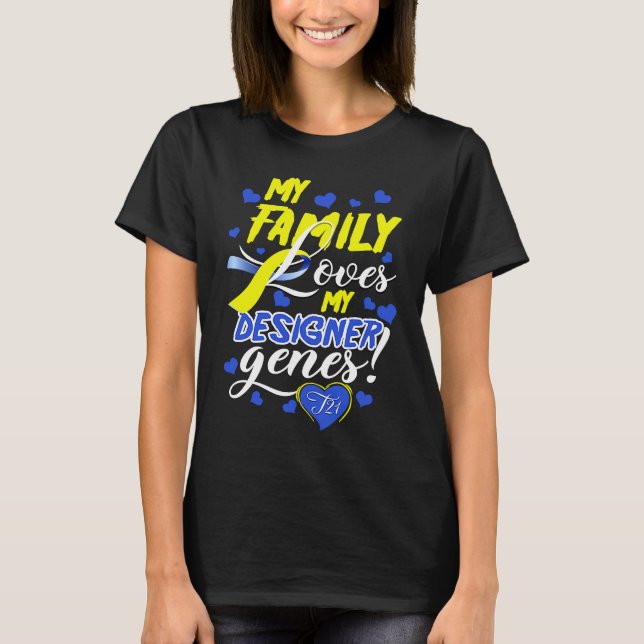 Family T21 World Down Syndrome Awareness Day Kids T-Shirt (Vorderseite)