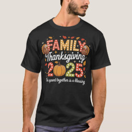 Family Thanksgiving Crew 2025 Matching Turkey T-Shirt