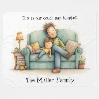 Family "This Is Our Couch Nap Blanket" Throw Fleecedecke