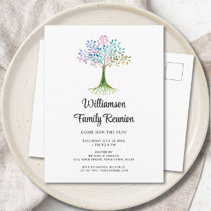 Family Tree Family Wiedersehen Einladungspostkarte