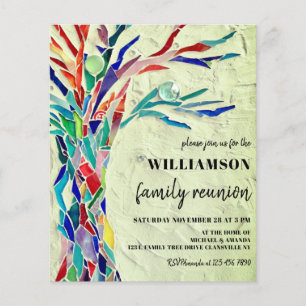 Family Tree Family Wiedersehen Green Einladung Flyer