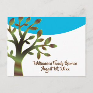 Family Tree Family Wiedersehen Picnic Ansammlung l Einladungspostkarte