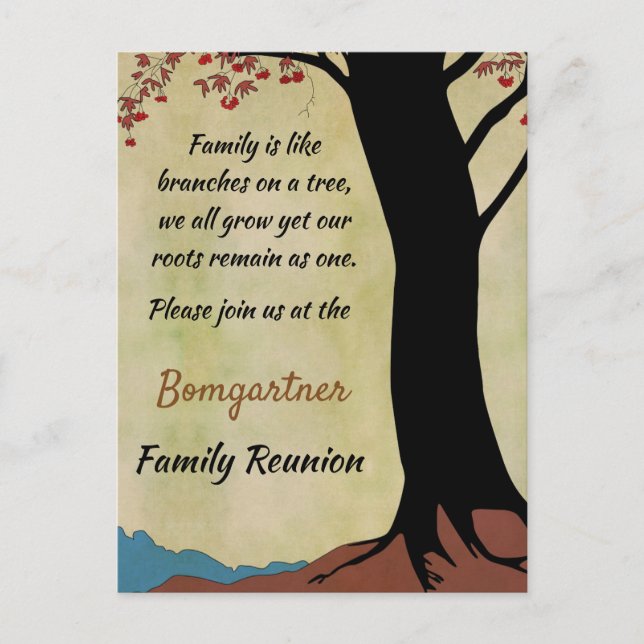 Family Tree Family Wiedersehen Postcard Postkarte (Vorderseite)